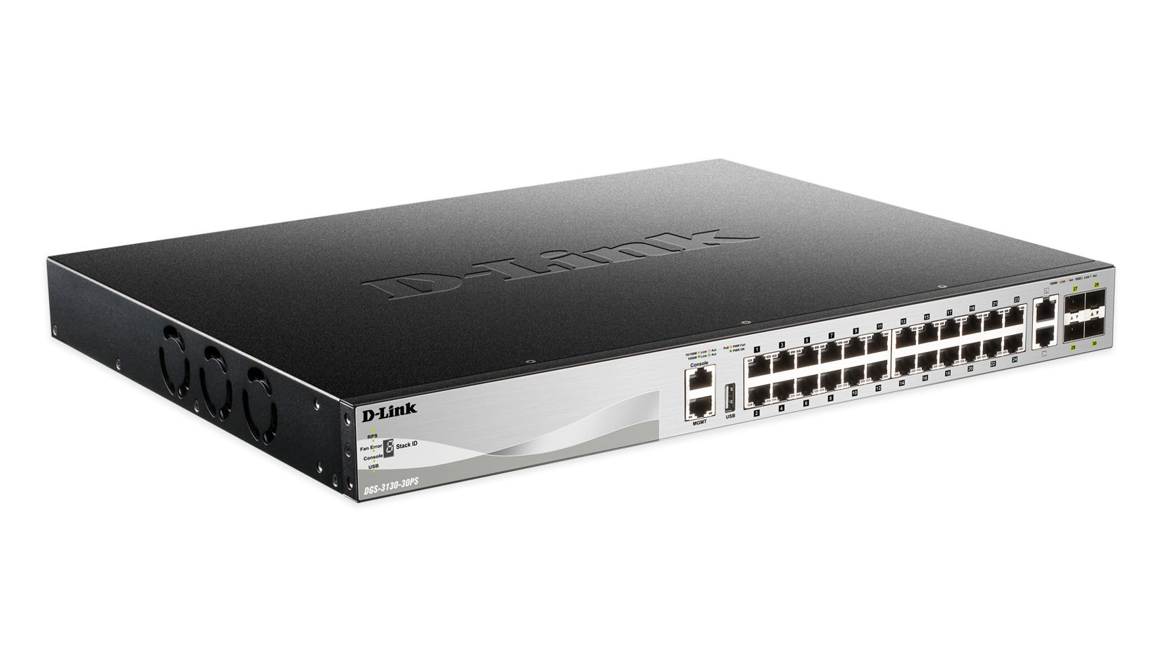 Image of D-Link DGS-3130-30PS Gestito L3 Gigabit Ethernet (10/100/1000) Supporto Power over Ethernet (PoE) Nero, Grigio 074