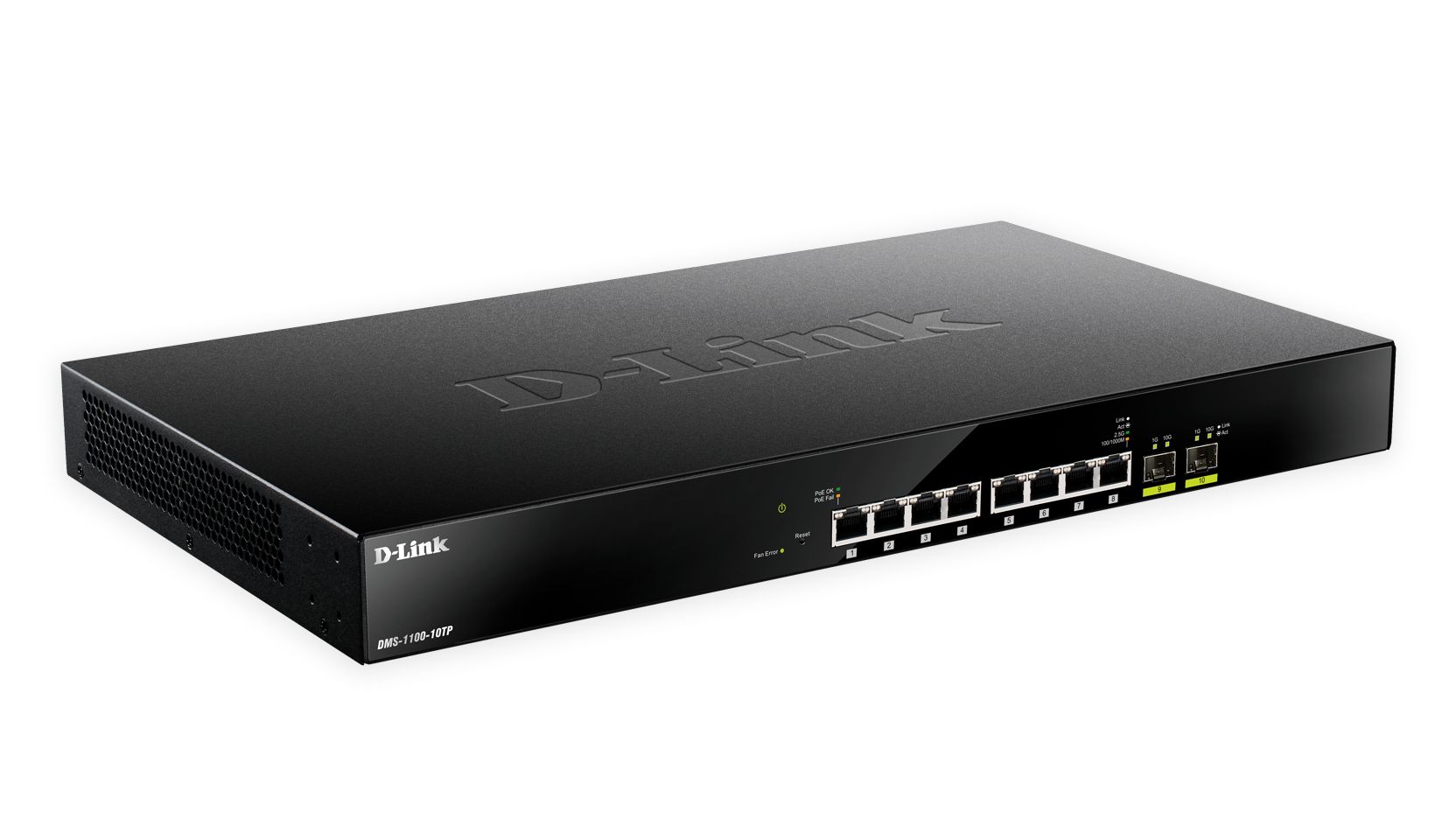 Image of D-Link DMS-1100-10TP switch di rete Gestito L2 2.5G Ethernet (100/1000/2500) Supporto Power over Ethernet (PoE) 1U Nero 074