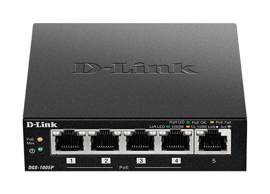 Image of D-Link DGS-1005P/E switch di rete Non gestito Gigabit Ethernet (10/100/1000) Supporto Power over Ethernet (PoE) Nero 074