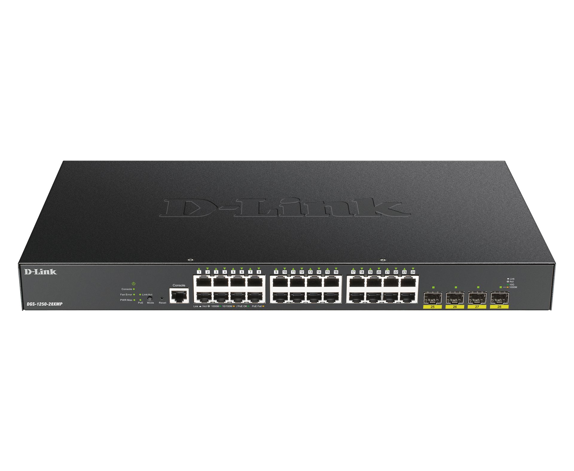 Image of D-Link DGS-1250-28XMP switch di rete Gestito L3 Gigabit Ethernet (10/100/1000) Supporto Power over Ethernet (PoE) Nero 074