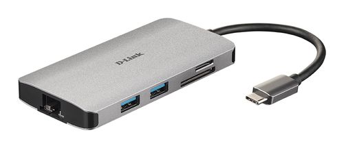 Image of D-Link DUB-M810 replicatore di porte e docking station per laptop Cablato USB 3.2 Gen 1 (3.1 Gen 1) Type-C Alluminio 074