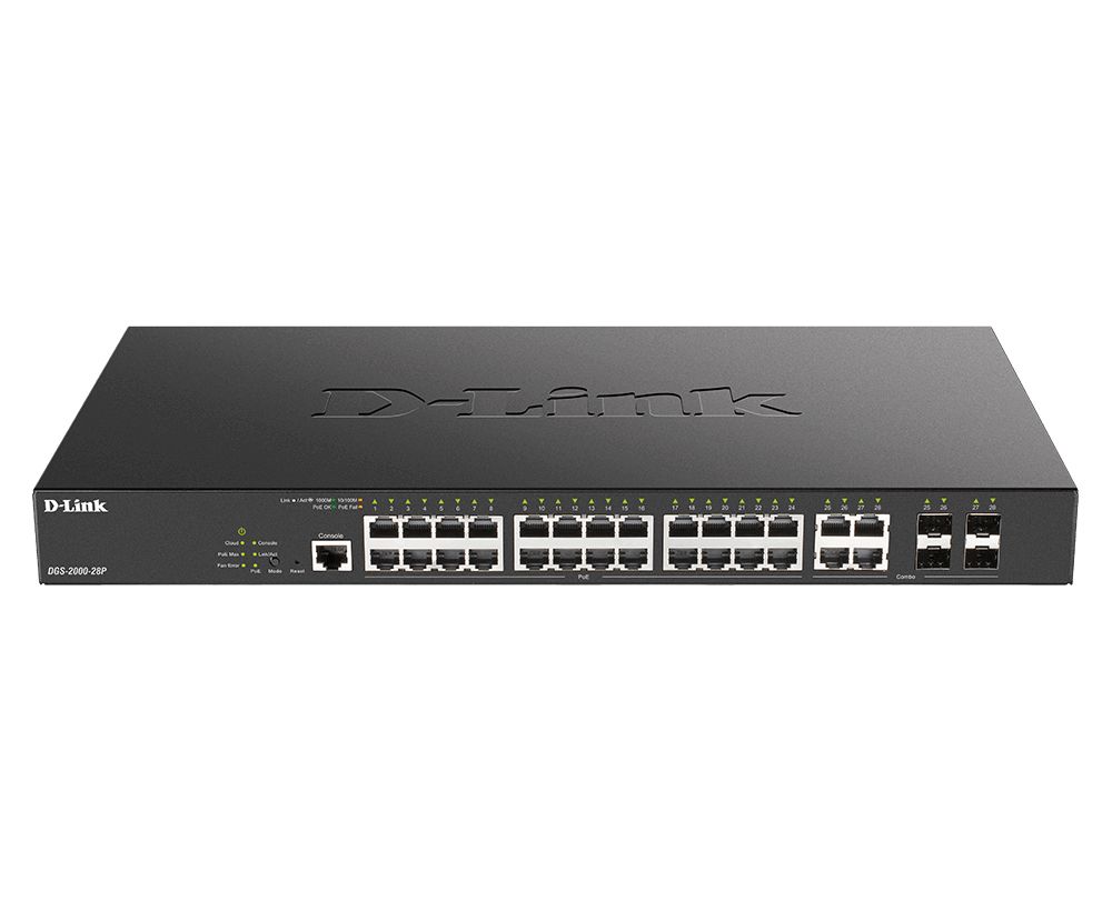 Image of D-Link DGS-2000-28P switch di rete Gestito L2/L3 Gigabit Ethernet (10/100/1000) Supporto Power over Ethernet (PoE) 1U Nero 074