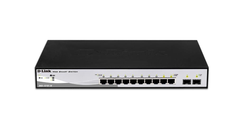 Image of D-Link DGS-1210-10 Gestito L2 Gigabit Ethernet (10/100/1000) 1U Nero, Grigio 074