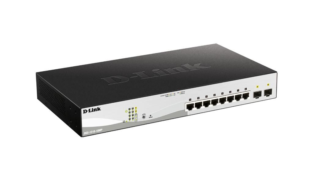 Image of D-Link DGS-1210-10MP Gestito L2 Gigabit Ethernet (10/100/1000) Supporto Power over Ethernet (PoE) Nero, Grigio 074