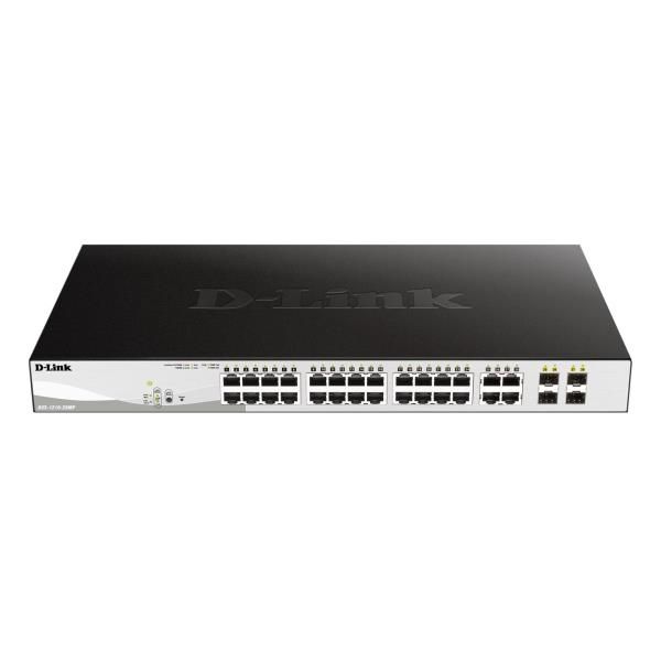 Image of D-Link DGS-1210-28MP/E switch di rete Gestito L2 Gigabit Ethernet (10/100/1000) Supporto Power over Ethernet (PoE) 1U Nero, Grigio 074