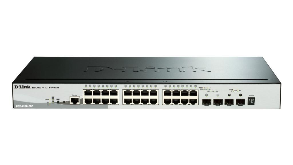 Image of D-Link DGS-1510-28P switch di rete Gestito L3 Gigabit Ethernet (10/100/1000) Supporto Power over Ethernet (PoE) Nero 074