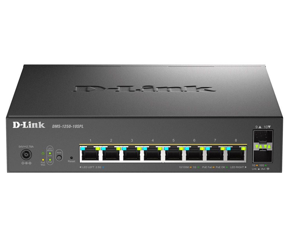 Image of D-Link 10-Port Multi-Gigabit Smart Managed PoE Gestito 074