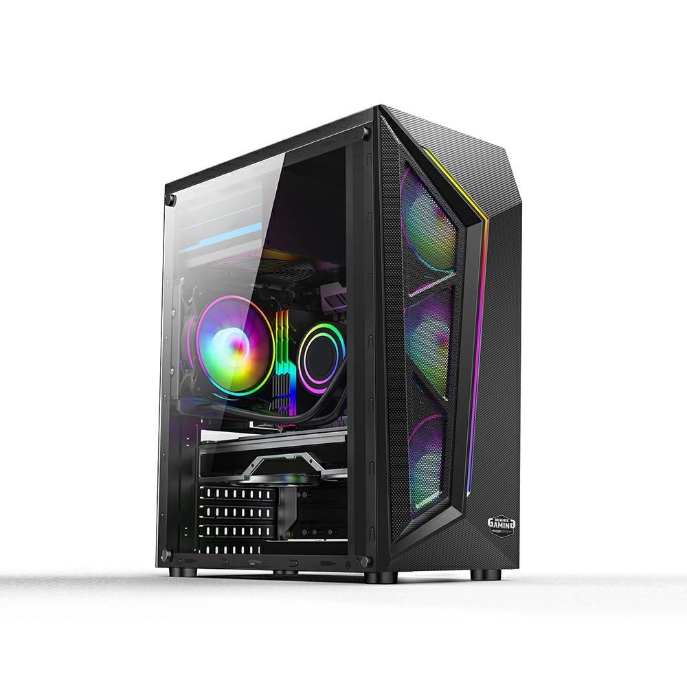 Image of CASE GAMING 1 LED RGB + 4 FAN ARGB, 2 USB, GLASS PANEL 074