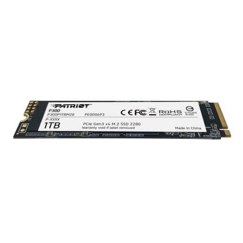 Image of PATRIOT SSD P300 1TB M2 2280 PCIE GEN3, 2100MBS/1650MBS R/W 074