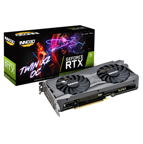 Image of INNO3D VGA GEFORCE RTX 3070, RTX 3070 TWIN X2 OC LHR, 8GB GDDR6, 3DP/HDMI 074