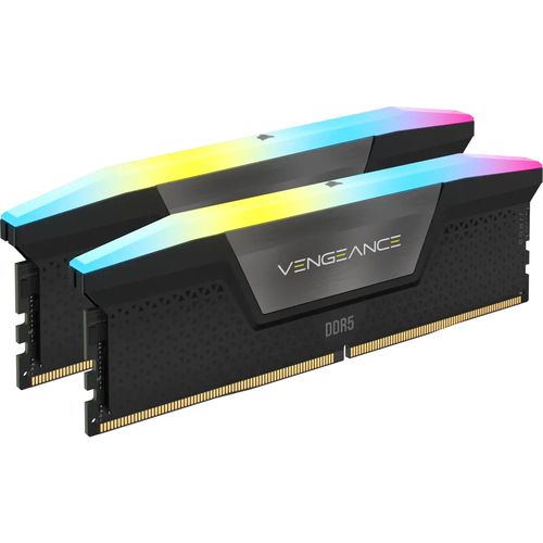 Image of CORSAIR RAM VENGEANCE RGB DDR5 64GB 2 x 32GB DDR5 6400 CL32-40-40-84 1.40V INTEL XMP - BLACK 074