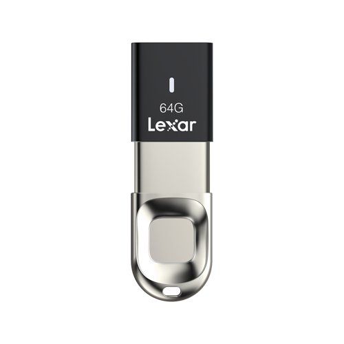 Image of Chiavetta USB Lexar LJDF35 64GBBK JUMPDRIVE F35 Fingerprint nero e Si 074