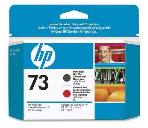 Image of HP Testina di stampa nero opaco e rosso cromatico DesignJet 73 074