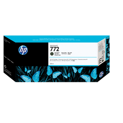 Image of HP Cartuccia inchiostro nero opaco DesignJet 772, 300 ml 074