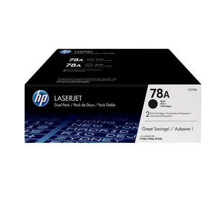 Image of HP Confezione da 2 cartucce originali di Toner nero LaserJet 78A 074