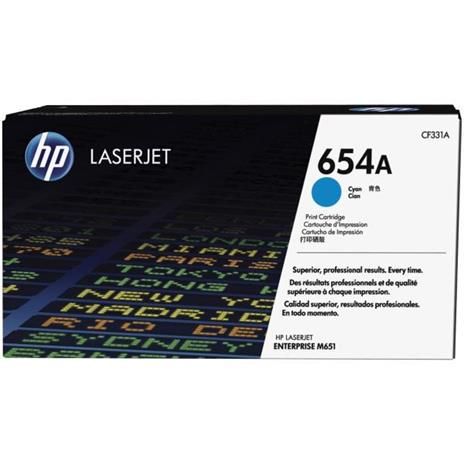 Image of HP Cartuccia Toner originale ciano LaserJet 654A 074