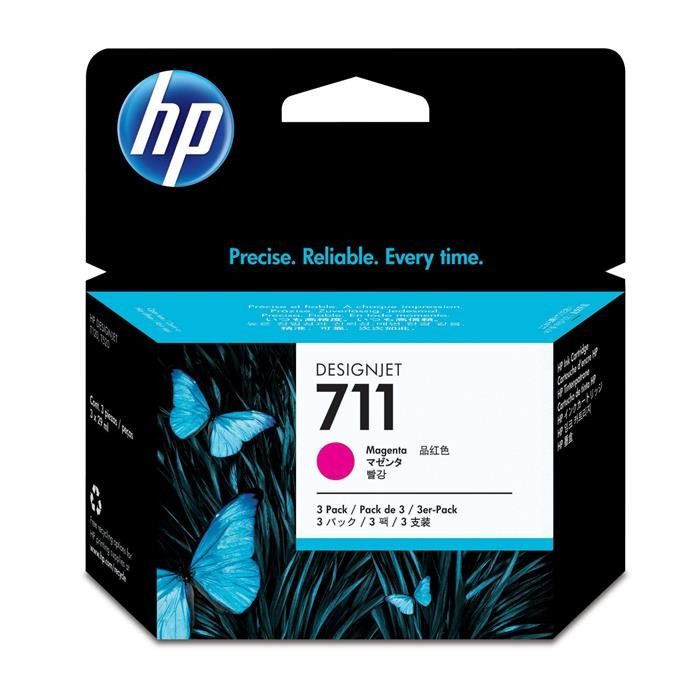 Image of HP Confezione da 3 cartucce di inchiostro magenta DesignJet 711, 29 ml 074