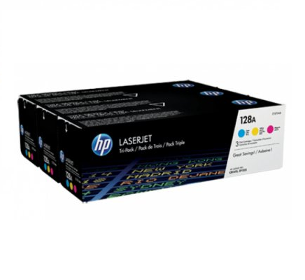 Image of HP Confezione da 3 cartucce originali di toner ciano/magenta/giallo LaserJet 128A 074