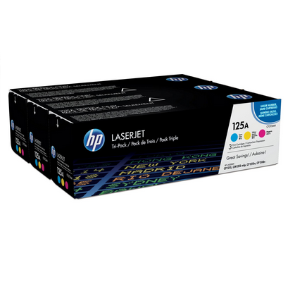 Image of HP Confezione da 3 cartucce originali di toner ciano/magenta/giallo LaserJet 125A 074