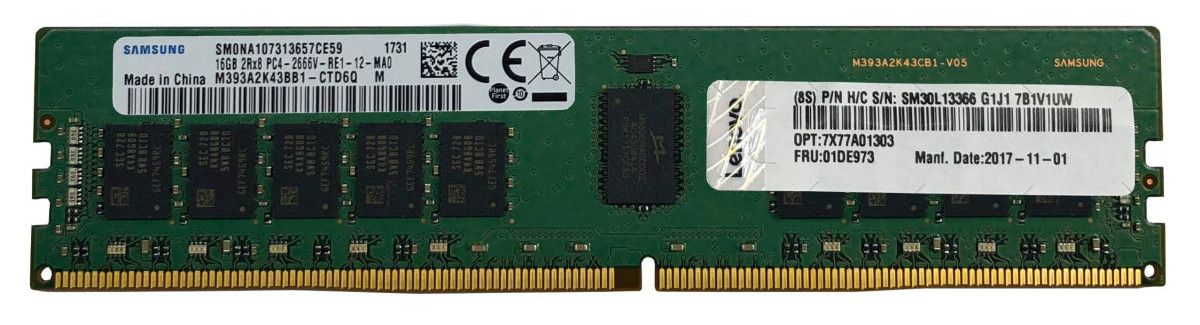 Image of Lenovo 4X77A77494 memoria 8 GB 1 x 8 GB DDR4 3200 MHz Data Integrity Check (verifica integrità dati) 074