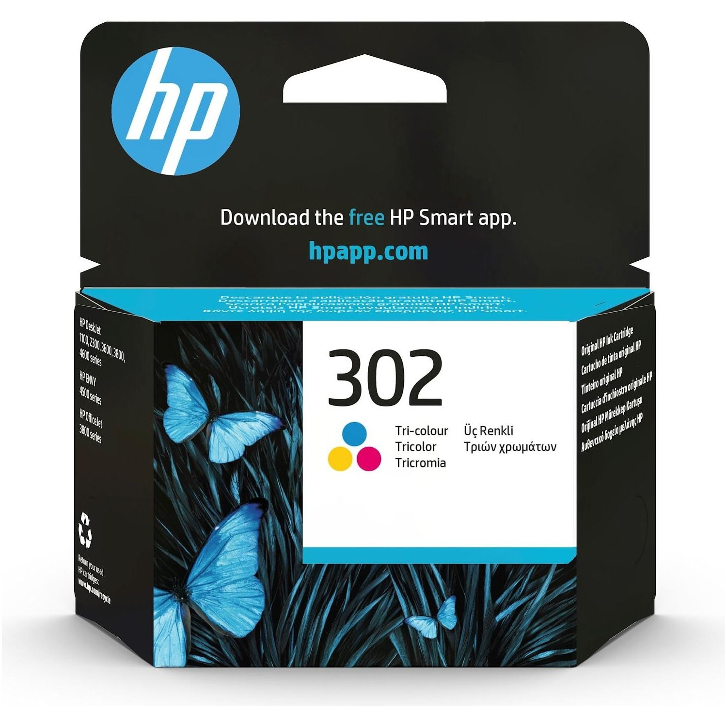 Image of Cartuccia multipack HP 302 tricolor per 1110 2130 2132 2134 3630 3830 3834 3833 074