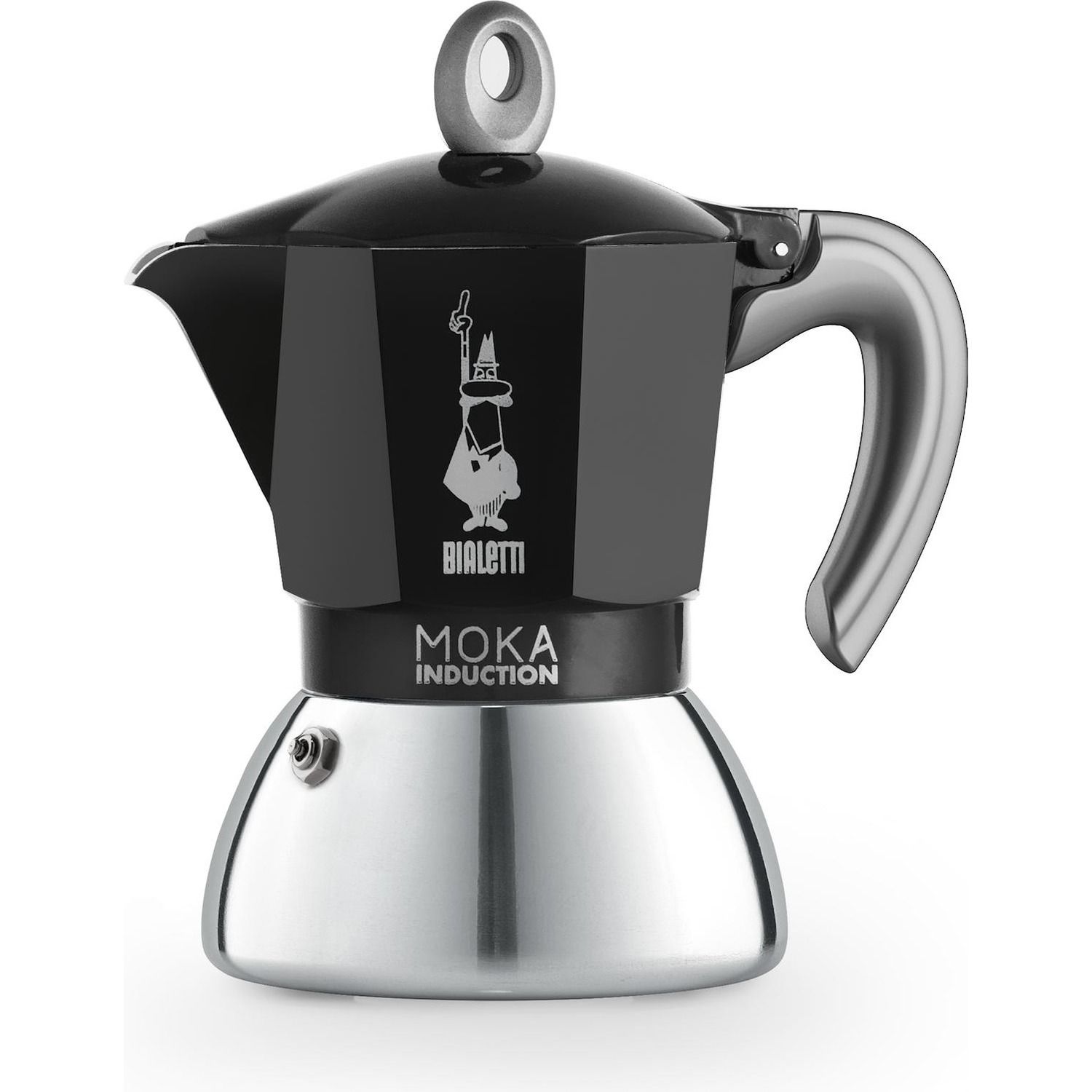 Image of Caffettiera moka Bialetti Induction 0006934/NP 4 tazze nero nero 074