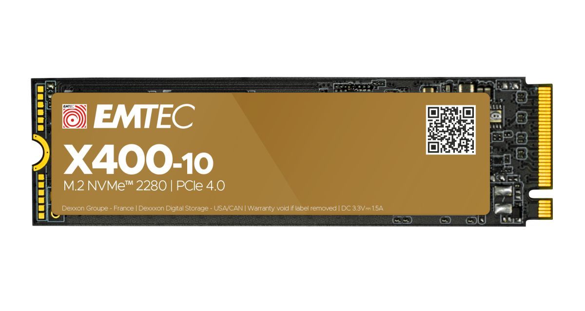 Image of EMTEC X400-10 SSD M2 NVME PCLE GEN 4X4 4TB 3D NAND 074