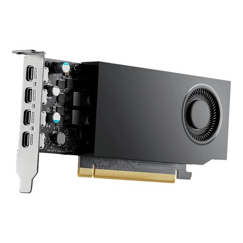 Image of PNY VGA QUADRO RTX A400 4GB, 4x MINI DP, 3x mDP to DP adapter, 1x ATX BRACKET, LOW PROFILE 074