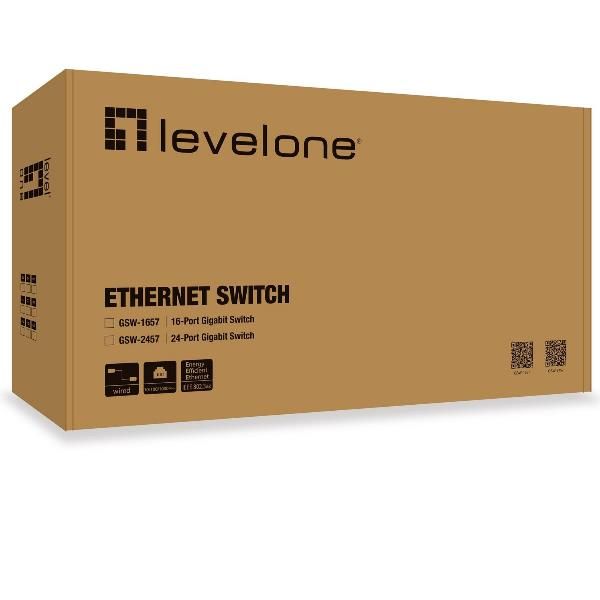 Image of LevelOne GSW-2457 switch di rete Non gestito Gigabit Ethernet (10/100/1000) Nero 074