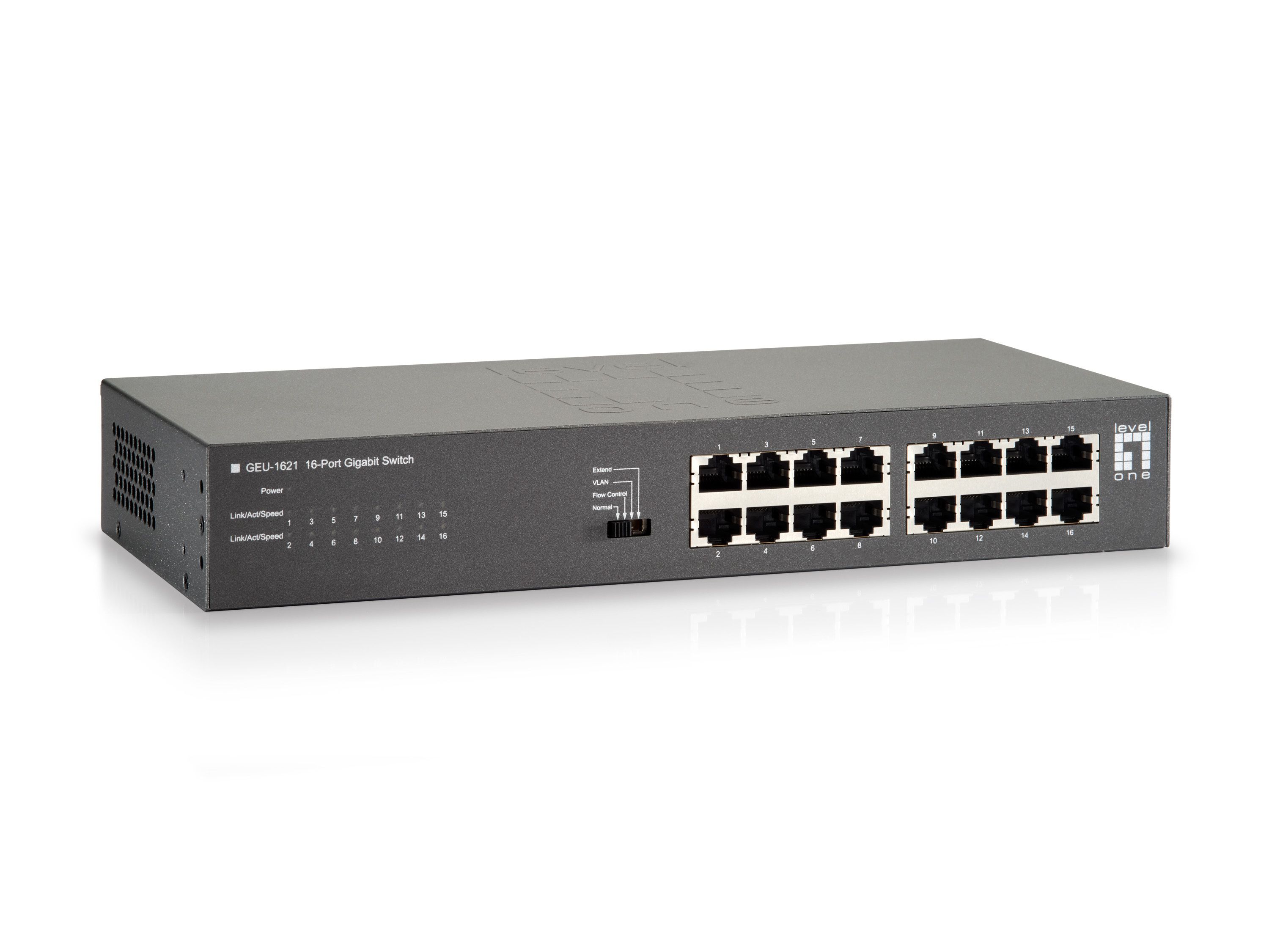 Image of LevelOne GEU-1621 switch di rete Gigabit Ethernet (10/100/1000) Grigio 074