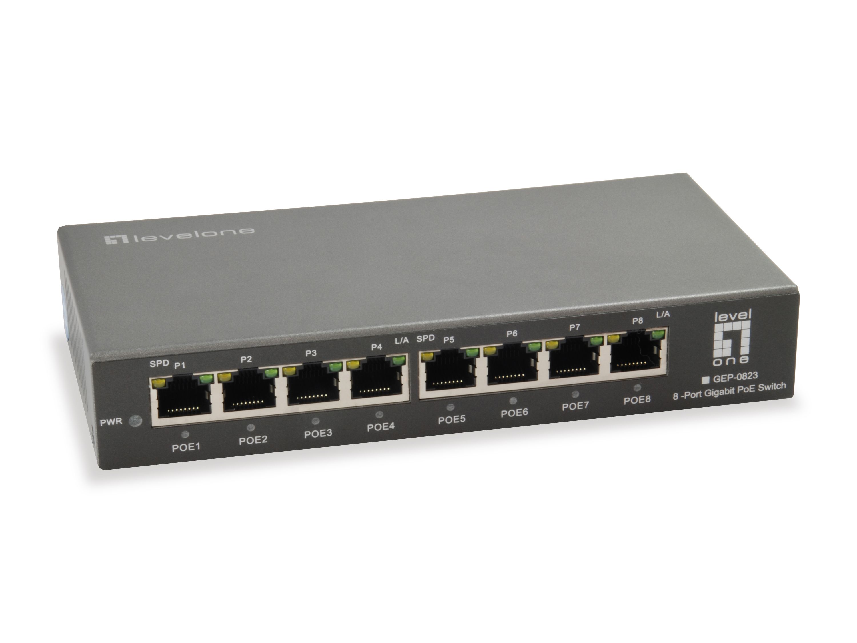 Image of LevelOne GEP-0823 switch di rete Gigabit Ethernet (10/100/1000) Supporto Power over Ethernet (PoE) Nero 074