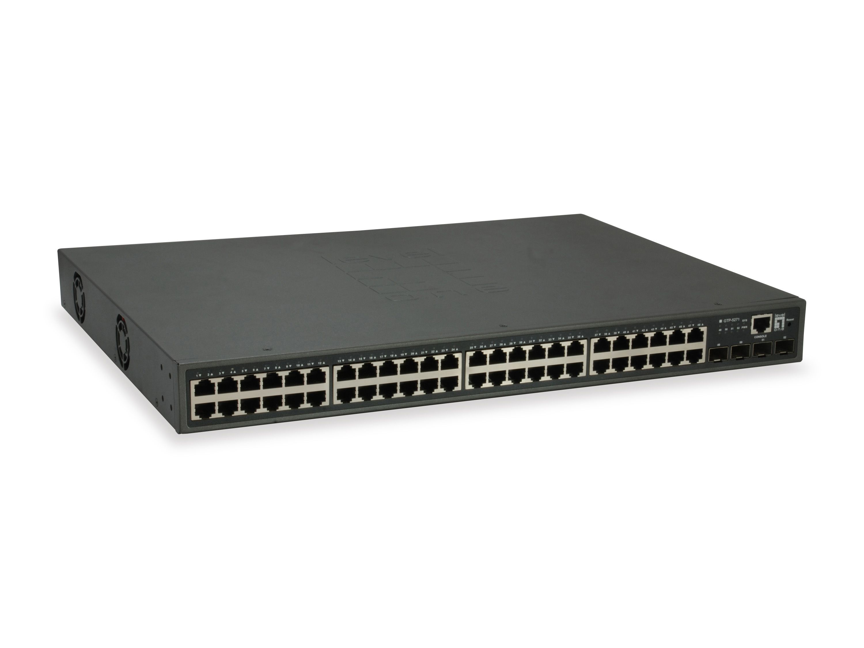 Image of LevelOne GTP-5271 switch di rete Gestito L3 Gigabit Ethernet (10/100/1000) Supporto Power over Ethernet (PoE) Grigio 074