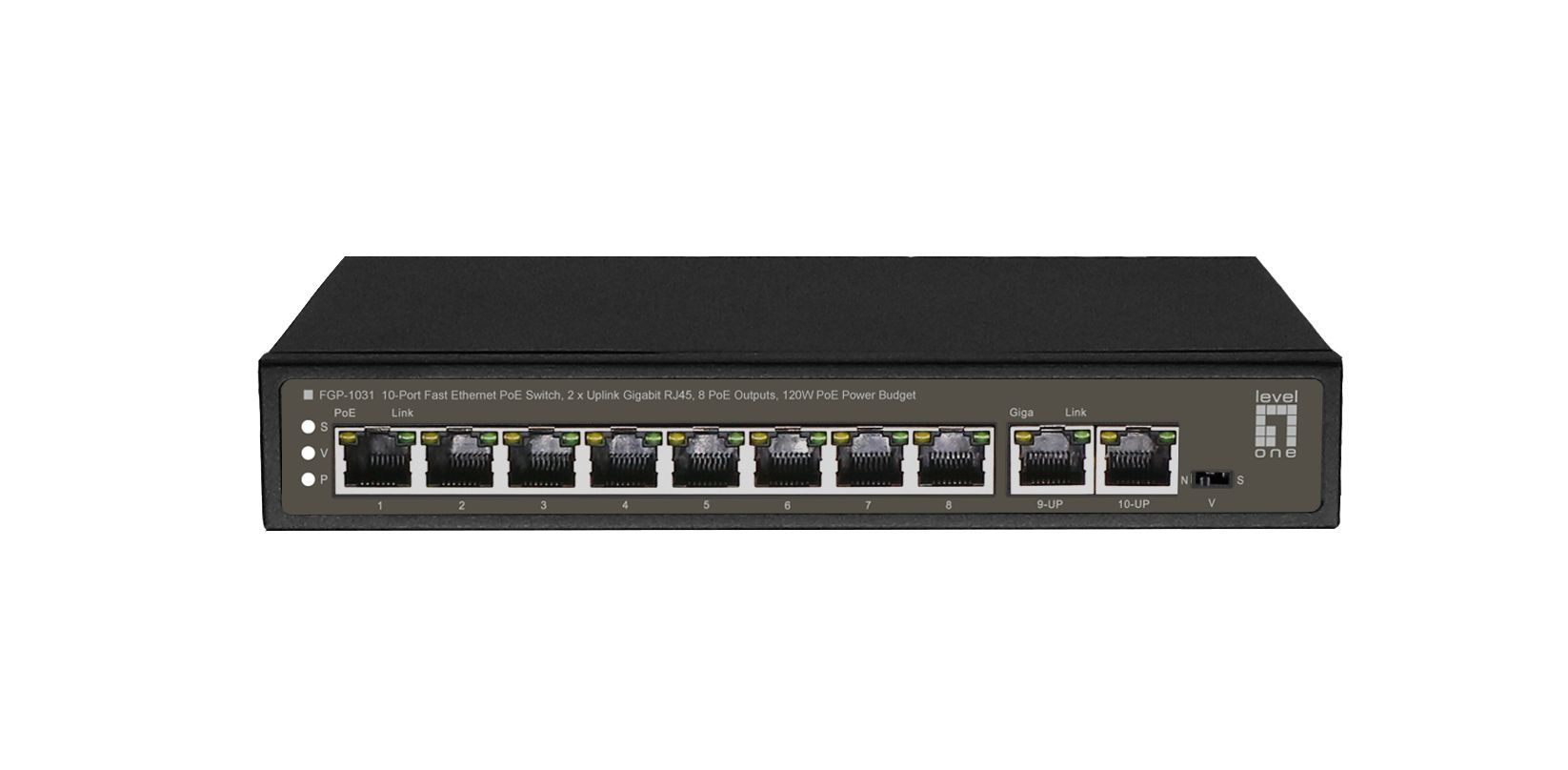 Image of LevelOne FGP-1031 switch di rete Non gestito Gigabit Ethernet (10/100/1000) Supporto Power over Ethernet (PoE) Nero 074