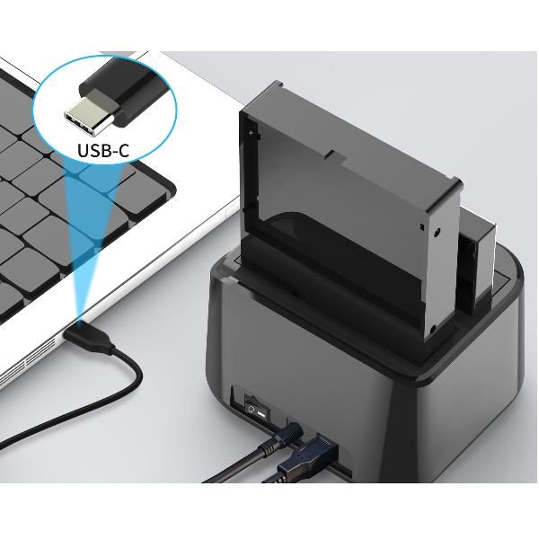 Image of Conceptronic DONN12B docking station per unità di archiviazione USB 3.2 Gen 1 (3.1 Gen 1) Type-B Nero 074