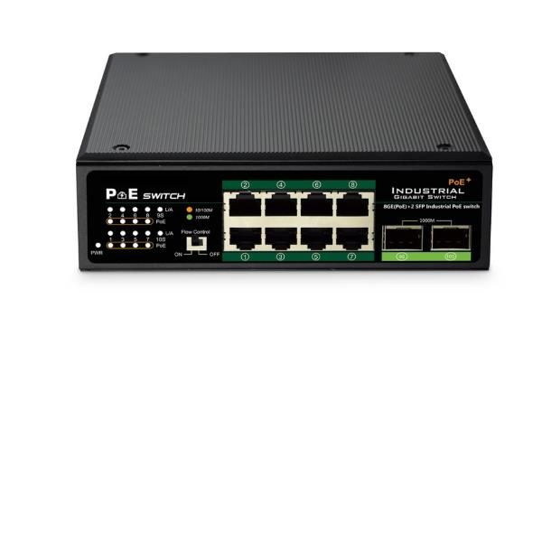 Image of IND 8PORT GIGABIT POE + SWITCH 074