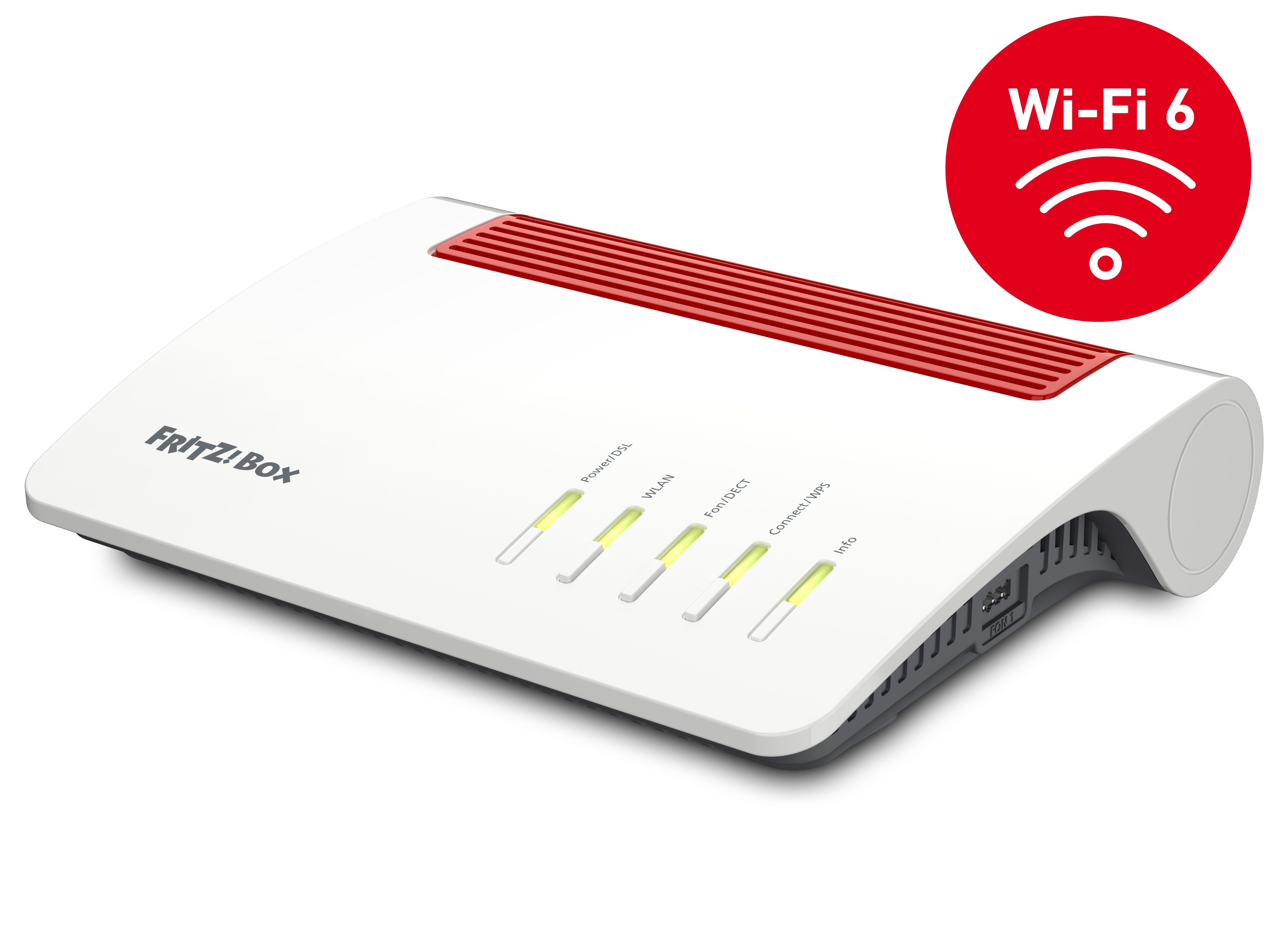 Image of FRITZ!Box 7590 AX router wireless Gigabit Ethernet Dual-band (2.4 GHz/5 GHz) Bianco 074