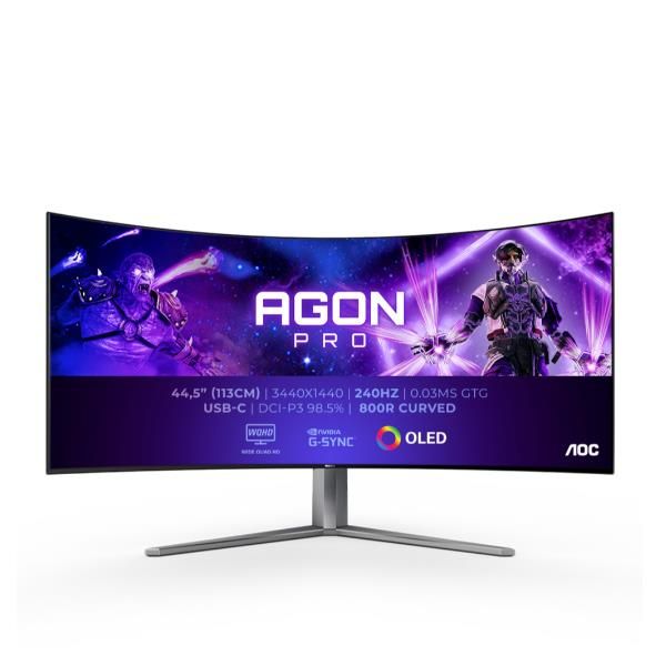 Image of AOC AGON PRO AG456UCZD LED display 114,3 cm (45") 3440 x 1440 Pixel Wide Quad HD OLED Nero 074