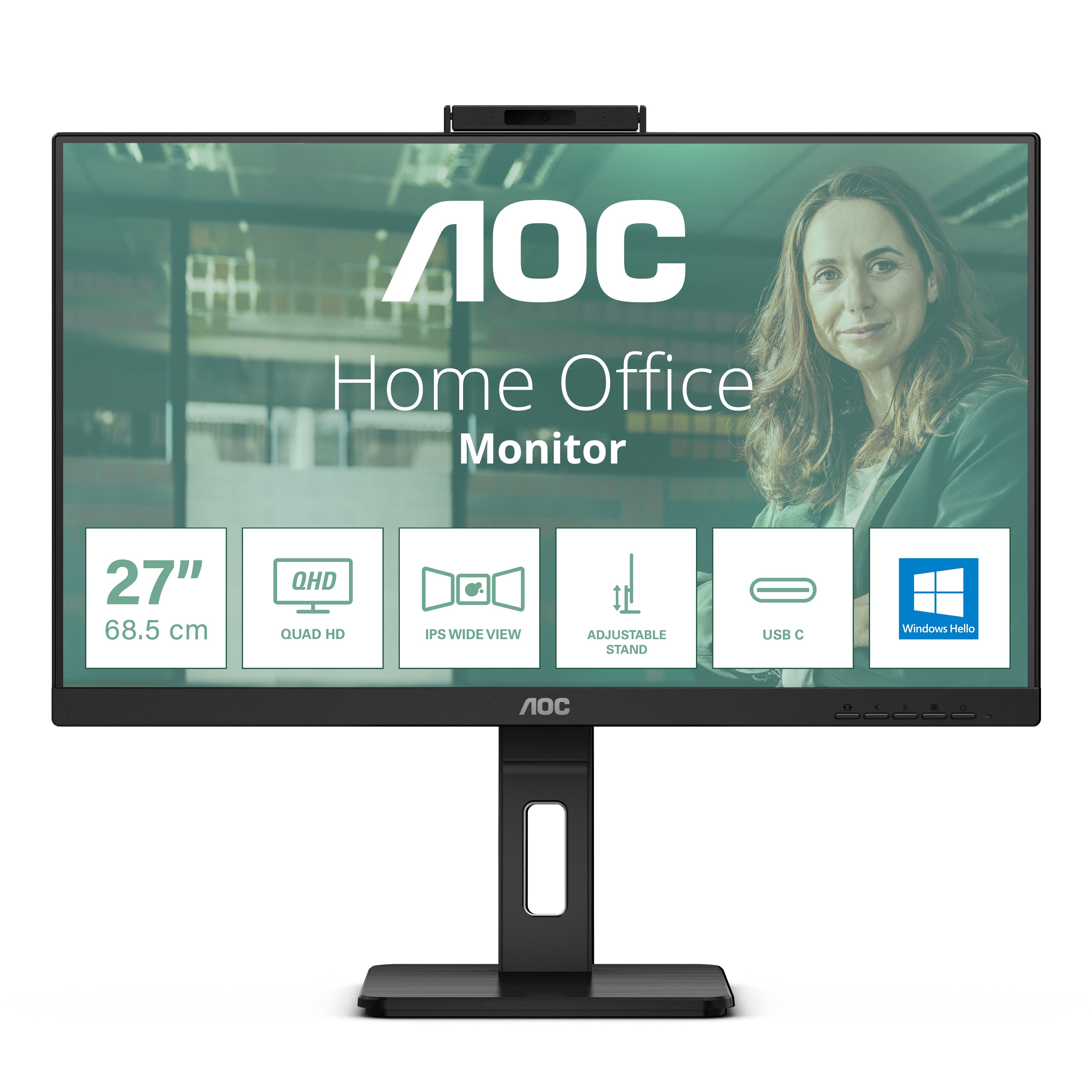 Image of AOC 24P3QW Monitor PC 60,5 cm (23.8") 1920 x 1080 Pixel Full HD Nero 074