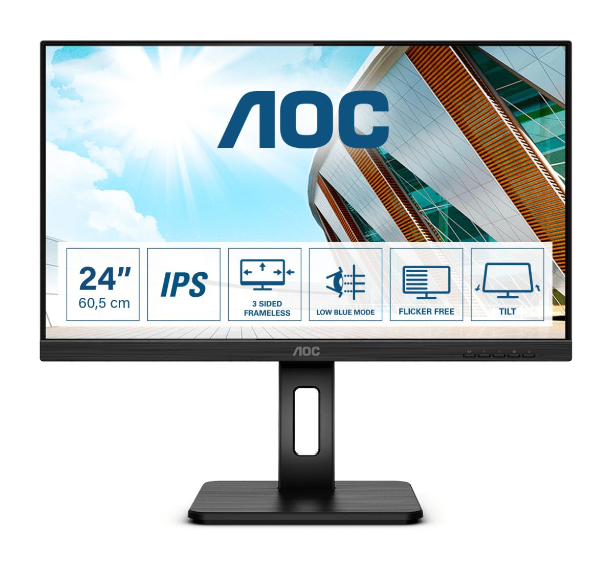 Image of AOC P2 Q24P2Q LED display 60,5 cm (23.8") 2560 x 1440 Pixel Quad HD Nero 074