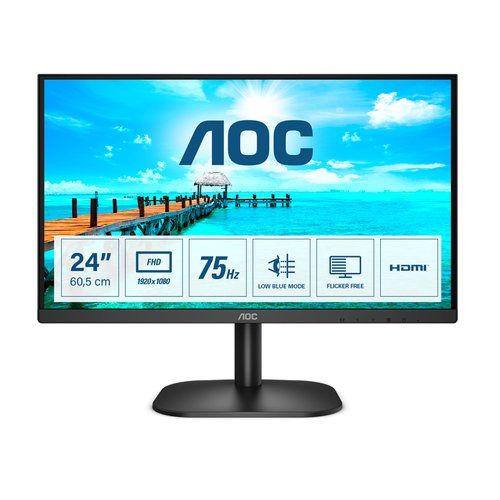 Image of AOC B2 24B2XHM2 Monitor PC 60,5 cm (23.8") 1920 x 1080 Pixel Full HD LCD Nero 074