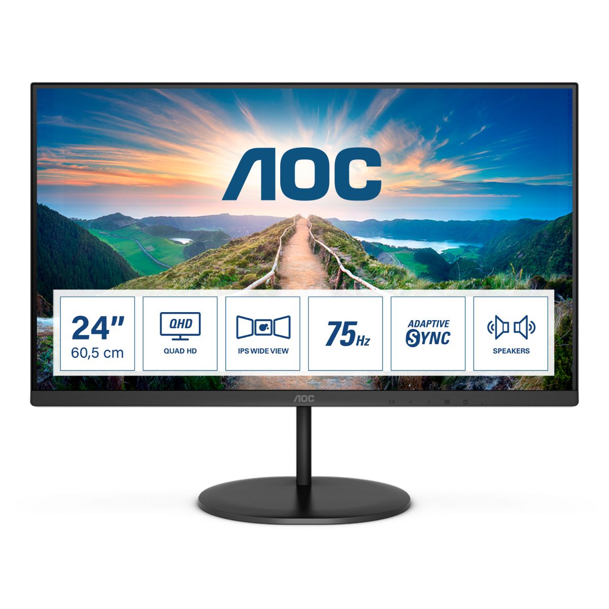 Image of AOC V4 Q24V4EA LED display 60,5 cm (23.8") 2560 x 1440 Pixel 2K Ultra HD Nero 074