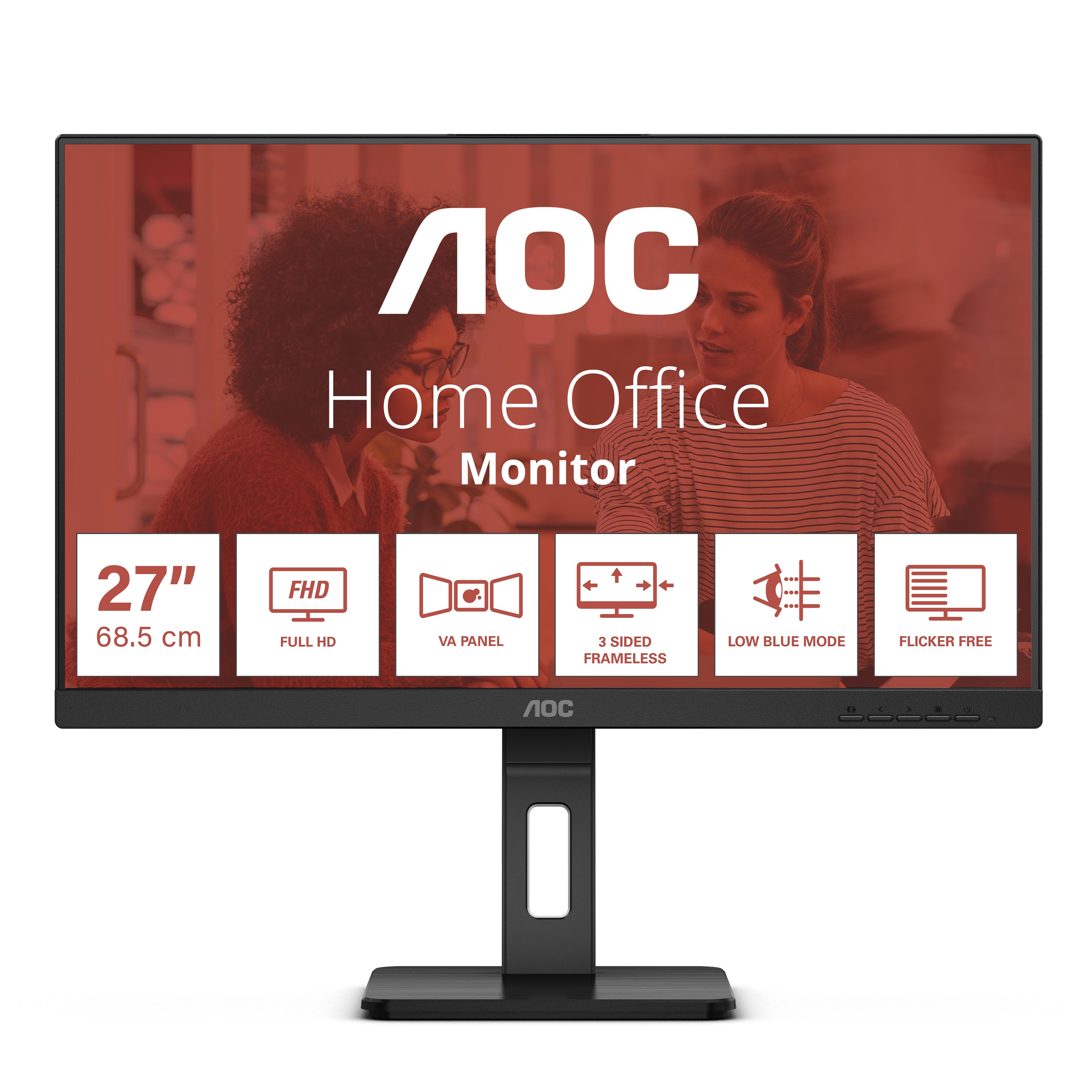 Image of AOC E3 27E3QAF LED display 68,6 cm (27") 1920 x 1080 Pixel Full HD Nero 074