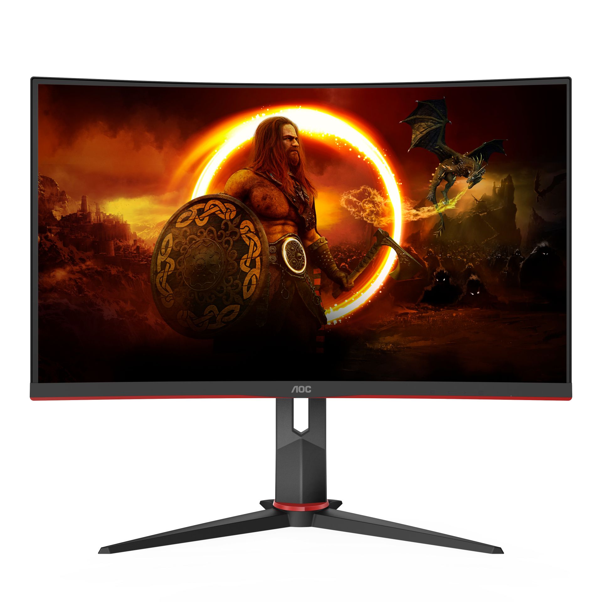 Image of AOC CQ27G2S/BK Monitor PC 68,6 cm (27") 2560 x 1440 Pixel Quad HD Nero, Rosso 074