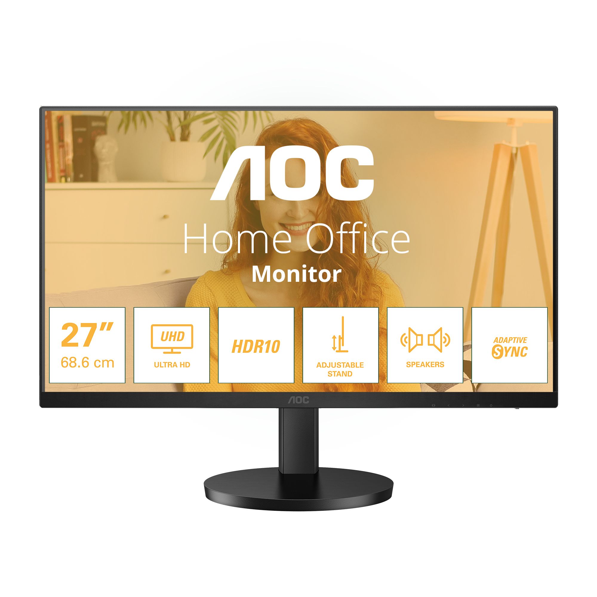 Image of AOC U27B3AF Monitor PC 68,6 cm (27") 3840 x 2160 Pixel 4K Ultra HD LED Nero 074