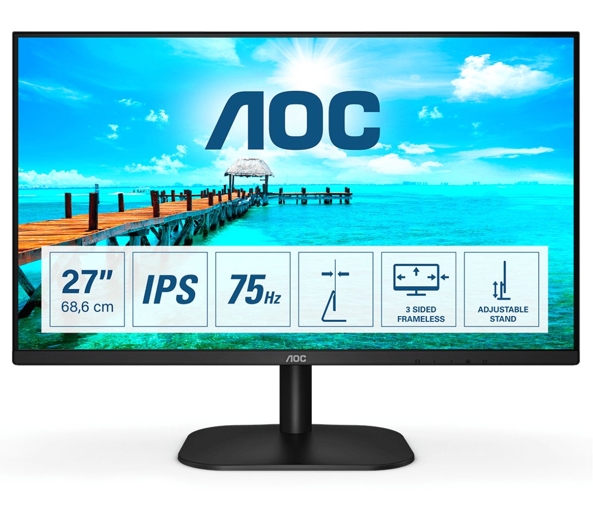 Image of AOC B2 27B2DA LED display 68,6 cm (27") 1920 x 1080 Pixel Full HD Nero 074