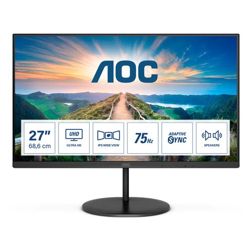 Image of AOC V4 U27V4EA Monitor PC 68,6 cm (27") 3840 x 2160 Pixel 4K Ultra HD LED Nero 074