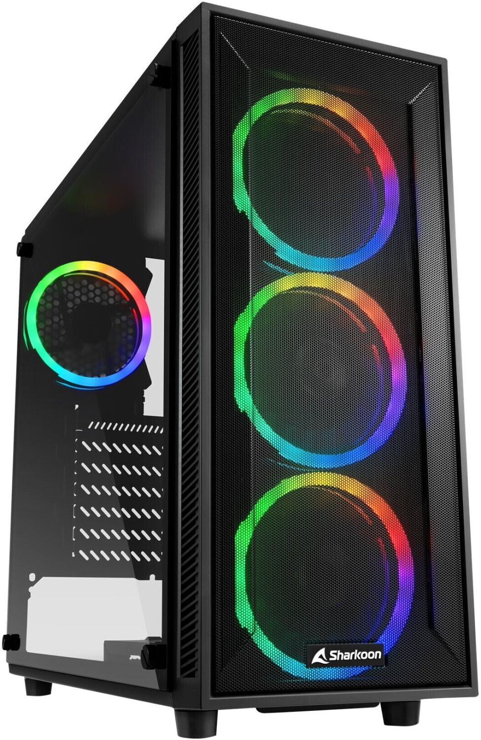 Image of SHARKOON CASE TG4M RGB ATX VETRO TEMPERATO 6 SLOT ESPANSIONE, 3X120MM FAN FRONT, 1X120MM FAN REAR 074