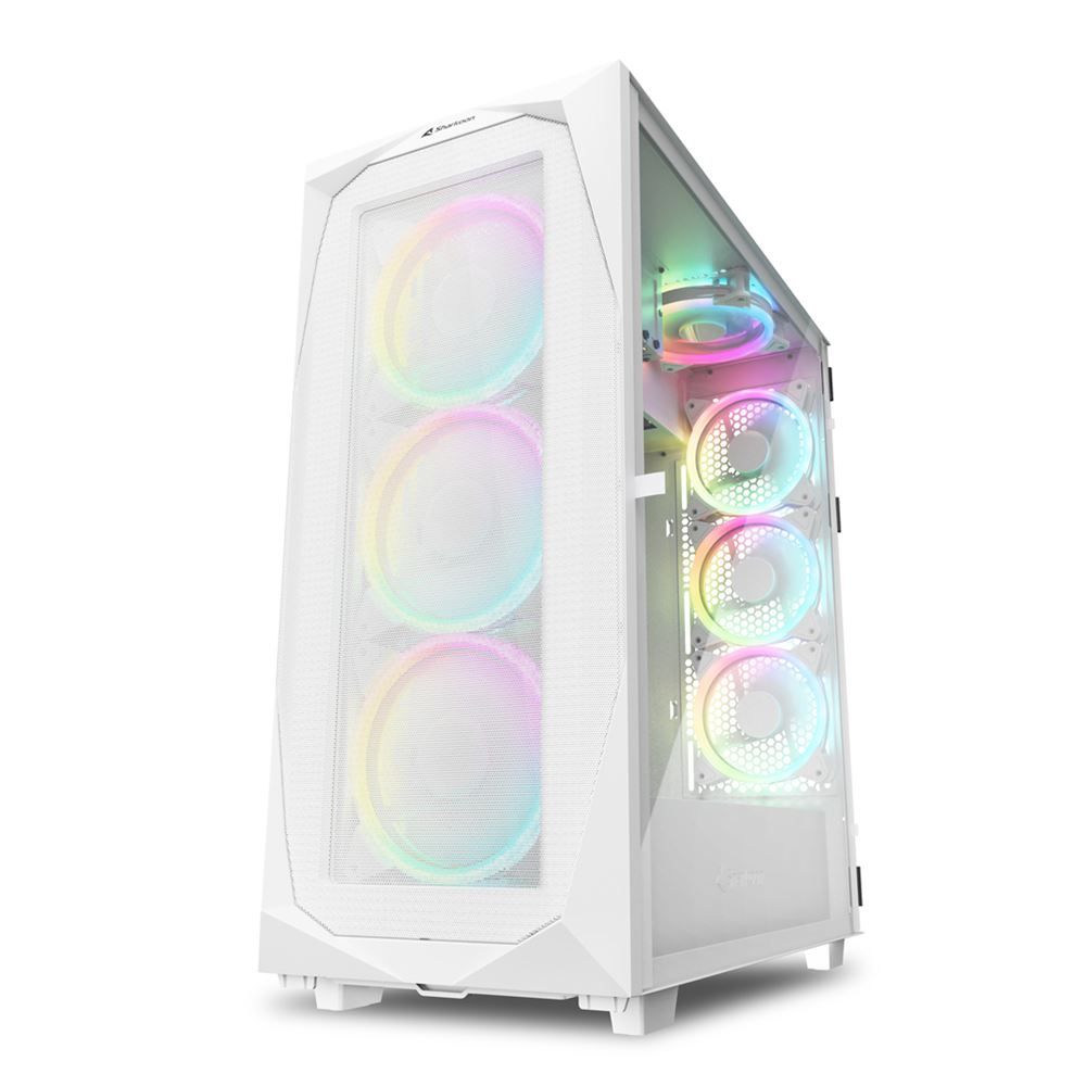 Image of SHARKOON CASE REV300 FULL-TOWER, SIDE GLASS WHITE 074