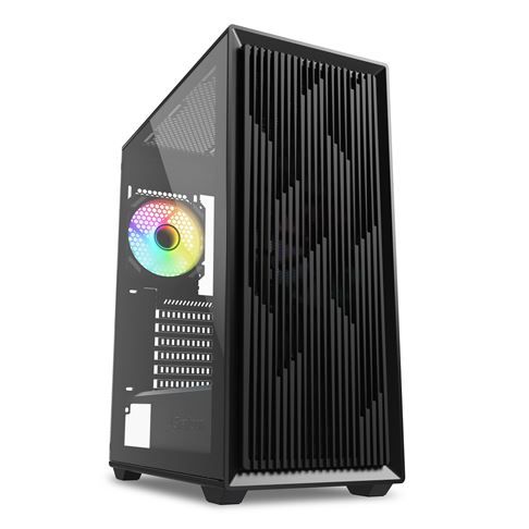 Image of SHARKOON CASE ATX 2X U3, TEMPERED GLASS, 3X 120, 1X 120 ARGB FAN, ARGB CONTROLLER NERO 074