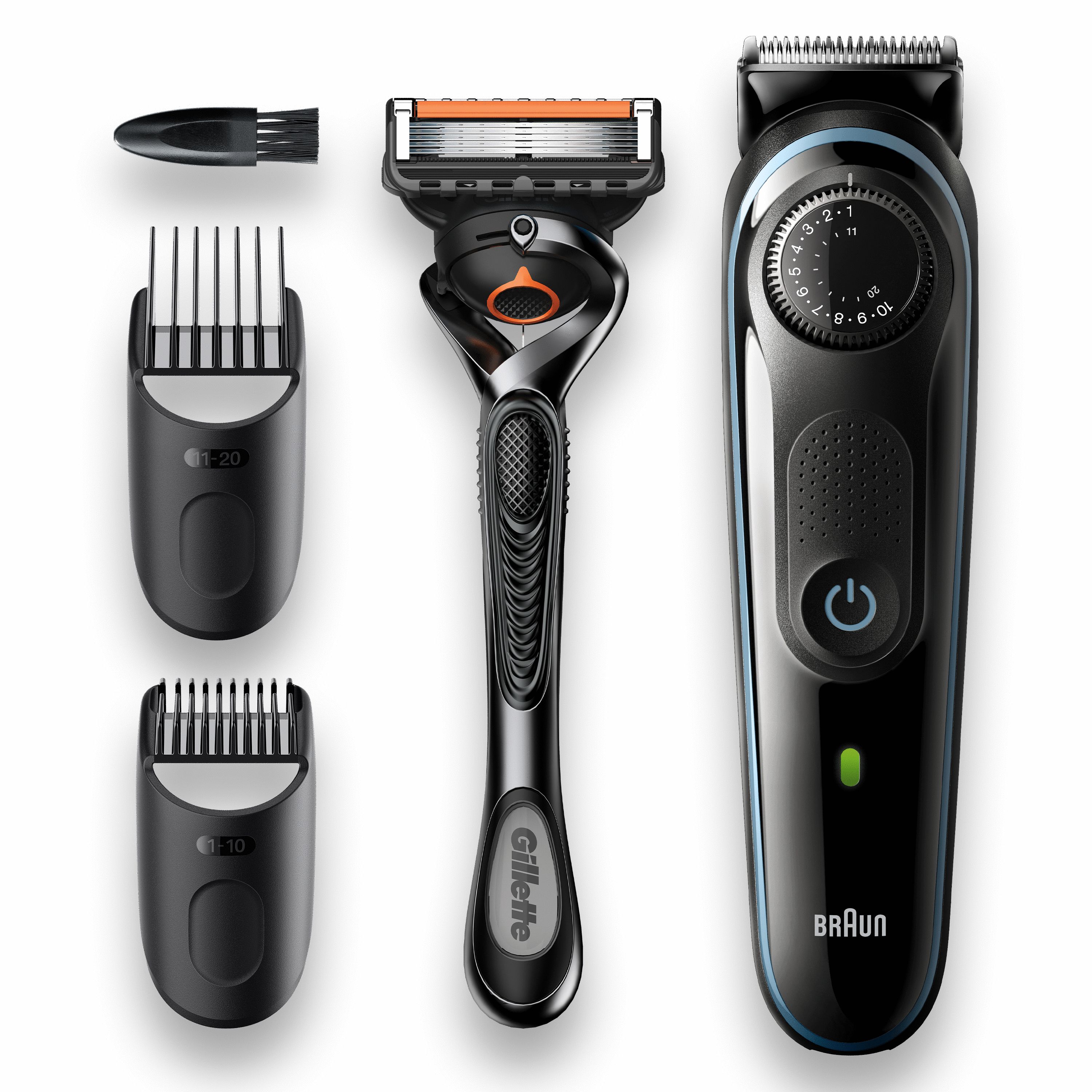 Braun BeardTrimmer 5 Regolabarba 3 BT5340, Regolabarba Uomo, Tagliacapelli,  Per Viso, Capelli